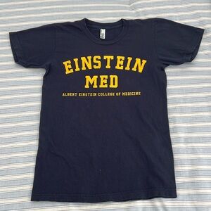 AMERICAN APPAREL Einstein Med Tee. XS.    ptp 16.5”. L 25” Navy
